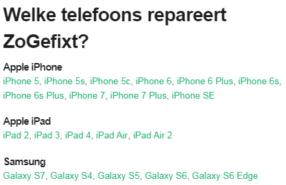 ZoGefixt.nl - Reparatie op locatie voor Telefoon en Tablet